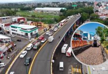 Avanzan obras del Morebús en Tres Puentes con reducción de un carril en el paso superior ferroviario