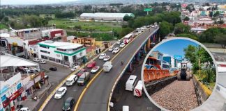 Avanzan obras del Morebús en Tres Puentes con reducción de un carril en el paso superior ferroviario