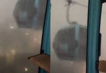 #VIDEO || Pánico en las alturas: tormenta sacude cabina del Cablebús y todo queda grabado