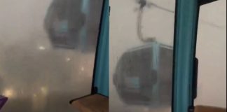 #VIDEO || Pánico en las alturas: tormenta sacude cabina del Cablebús y todo queda grabado