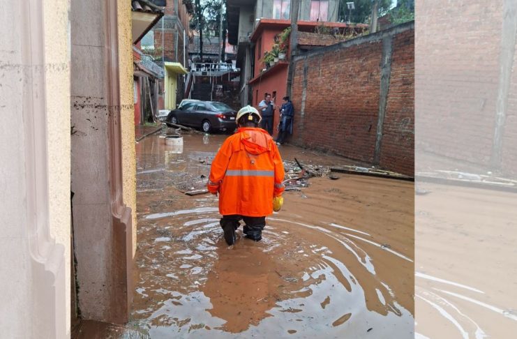 PC Estatal mantiene recorridos de atención por tromba en Pátzcuaro