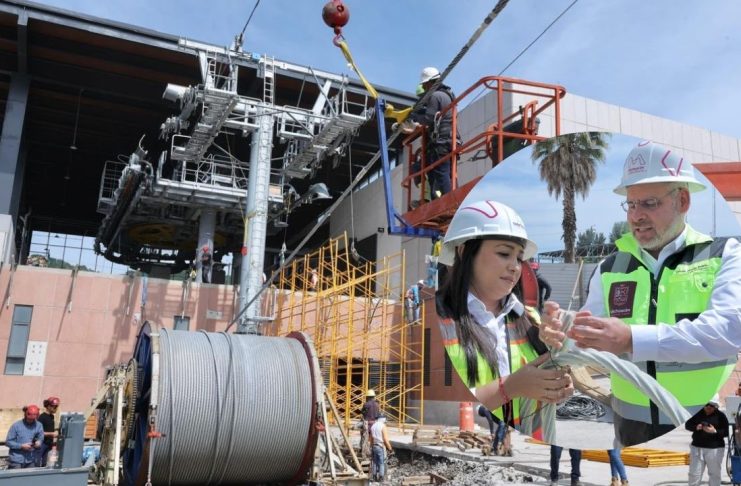 Avanza teleférico de Morelia al 72%, inician colocación de 7 km de cable portador: Bedolla