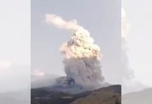 #VIDEO //Ceniza del Puracé obliga a frenar vuelos en Popayán