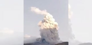 #VIDEO //Ceniza del Puracé obliga a frenar vuelos en Popayán