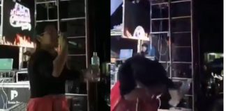 #VIDEO // ¡Botellazo en pleno escenario! Cantante peruana termina herida durante su presentación