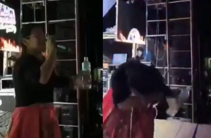 #VIDEO // ¡Botellazo en pleno escenario! Cantante peruana termina herida durante su presentación