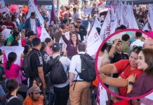 Gladyz Butanda moviliza ejército guinda en Zacapu en defensa de la 4T