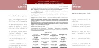 Gobernadores de la 4T cierran filas con Sheinbaum y llaman a la madurez a Rocha Moya