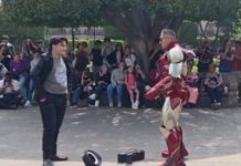 #VIDEO // Hasta Iron Man se apareció en las batallas de aura en Morelia