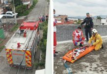 Persona sufre descarga eléctrica y es auxiliada por rescatistas, al norte de Morelia