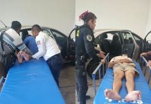 Policía de Morelia escolta de emergencia a joven convulsionando hasta el Hospital Civil