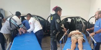 Policía de Morelia escolta de emergencia a joven convulsionando hasta el Hospital Civil