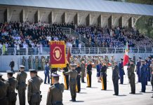Escolta y Banda de Guerra de la UMSNH participa en acto encabezado por la presidenta Sheinbaum