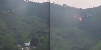 #VIDEO // Aterriza helicóptero de la Marina en cerro de La Garita, Jalisco