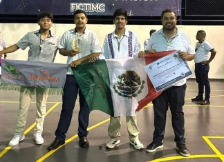 Estudiantes del Cecytem ganan primer lugar en feria internacional de ciencia en Colombia