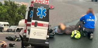 Choque entre motocicletas deja dos heridos en el Libramiento Oriente de Morelia