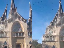 #VIDEO // Colapsa parte de la Catedral de Manizales tras fuerte terremoto de 7.4 en Colombia