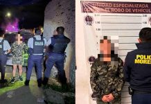 Detienen a sujeto con vehículo robado tras persecución en Morelia