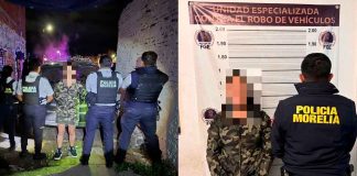 Detienen a sujeto con vehículo robado tras persecución en Morelia