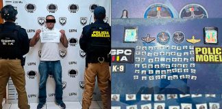 Detienen a sujeto en posesión de droga sintética en la colonia Leandro Valle, Morelia