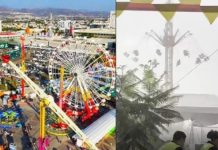 #Video // Pánico en la Feria de León: jóvenes quedan atrapados en las “sillas voladoras” durante una tormenta