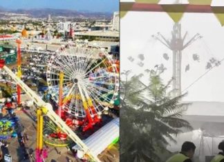 #Video // Pánico en la Feria de León: jóvenes quedan atrapados en las “sillas voladoras” durante una tormenta