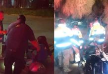 Dos motociclistas lesionados en accidente, sobre el Paseo de la Revolución de Uruapan