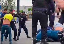 #VIDEO // Farderos desatan pelea masiva con elementos de seguridad en Walmart Acoxpa