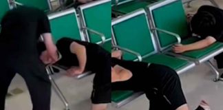 #VIDEO // Hombre queda atorado en sillas de hospital en China