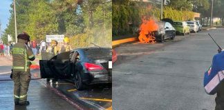 Incendio de vehículo moviliza a cuerpos de emergencia en la zona de Altozano
