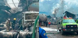 #VIDEO // Explosión e incendio en empresa de manejo de residuos químicos en Ciudad Hidalgo