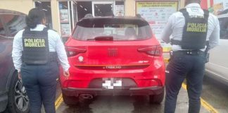 Auto robado es recuperado por la Policía Morelia en la colonia Nueva Valladolid