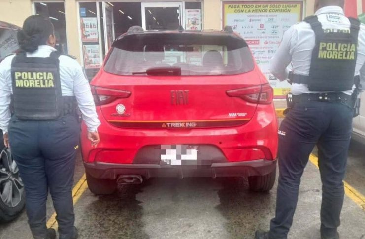 Auto robado es recuperado por la Policía Morelia en la colonia Nueva Valladolid