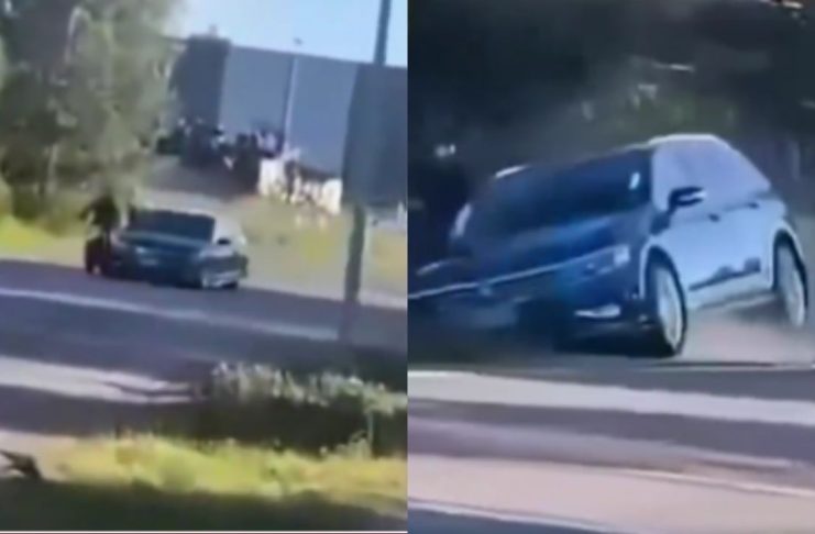 #VIDEO // Policía embiste a menor de 15 años en ciclomotor tras intento de fuga