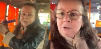 #VIDEO // Señora golpea con una muleta a estudiante embarazada en microbús durante pelea