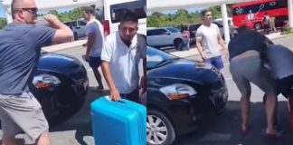 #VIDEO // Gringo golpea a taxista e inicia pelea en el Aeropuerto de Cancún