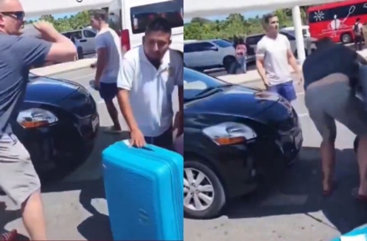 #VIDEO // Gringo golpea a taxista e inicia pelea en el Aeropuerto de Cancún