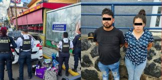 Detienen a pareja acusada de robar objetos de valor del interior de vehículos estacionados, en Morelia
