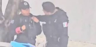 #VIDEO // Captan agresión entre policías en Aguascalientes; Secretaría de Seguridad ya investiga el caso