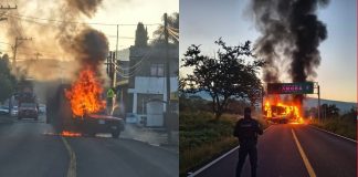 Delincuentes desatan bloqueos y quema de vehículos en Michoacán