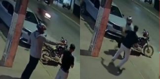#VIDEO // Joven sobrevive a disparo a quemarropa tras fallar el arma del agresor