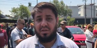 Se manifiestan choferes de plataformas en Casa Michoacán tras asesinato de conductor en Mil Cumbres