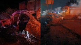 Presunto enfrentamiento entre grupos criminales desata quema de vehículos en Zinapécuaro