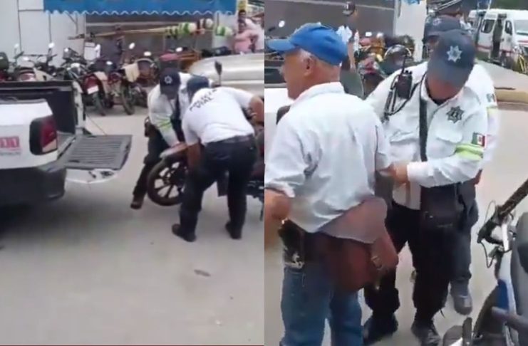 #VIDEO // Denuncian presunto abuso de autoridad de agentes de Tránsito contra un adulto mayor en Huimanguillo