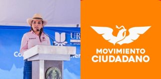 Arropa MC a Grecia Quiroz en su Informe en Uruapan
