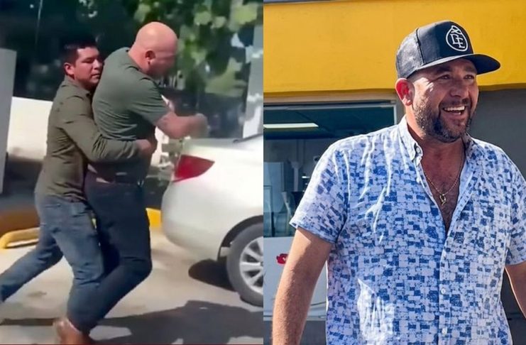 #VIDEO // Suspenden a funcionarios de Progreso tras pelear a golpes en una gasolinera