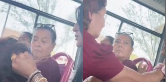 #VIDEO // “Cállate, p3ndeja”: dos mujeres terminan peleando dentro de camión de Monterrey