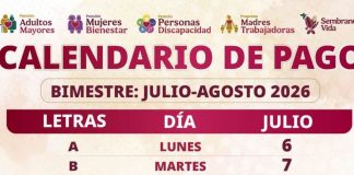 Ayuntamiento de Acuitzio difunde calendario de pagos de pensiones del Bienestar