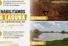 Se rehabilita la laguna ubicada en la comunidad de La Lagunita