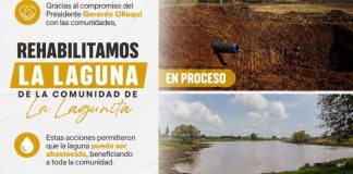 Se rehabilita la laguna ubicada en la comunidad de La Lagunita